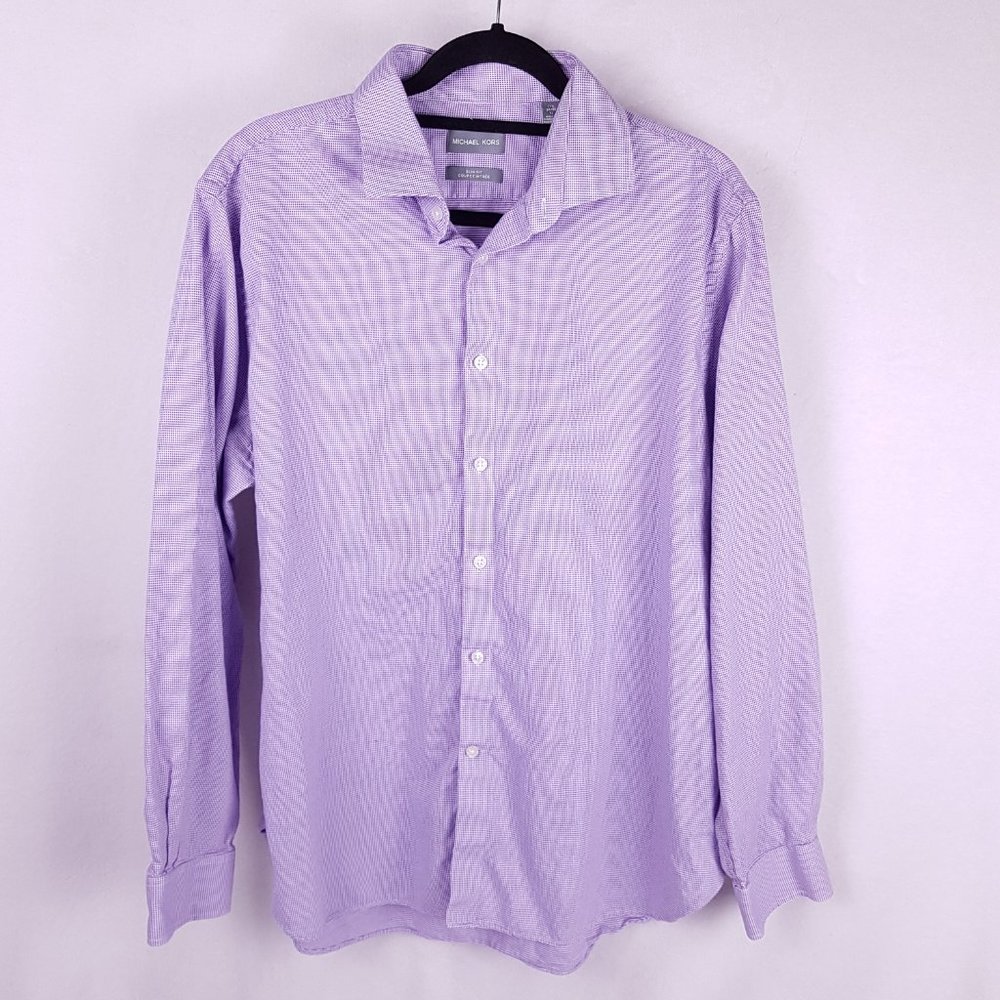 MICHAEL KORS | Slim Fit Purple Button Down Shirt size XL